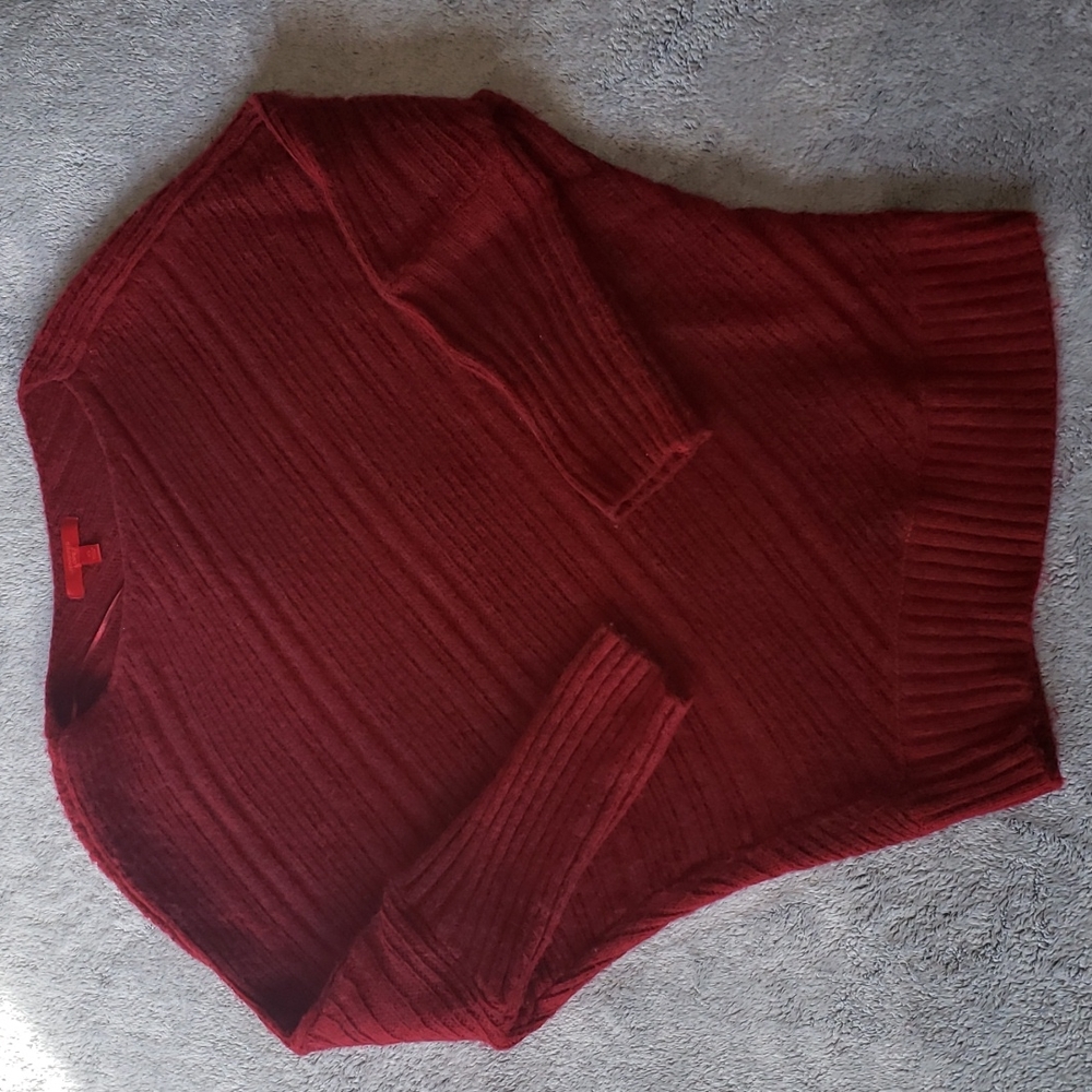 Jennifer Lopez Red Black Pullover Sweater XS - Picture 6 of 14